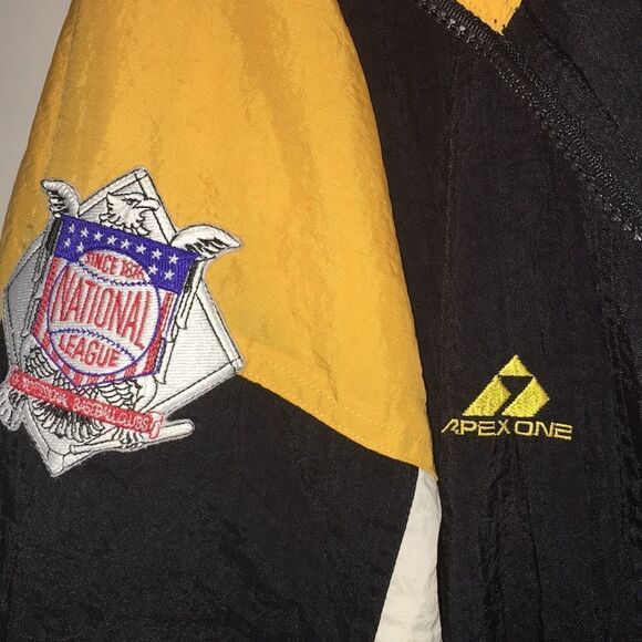 Vintage Pittsburgh Pirates retro MLB player apex zipper warm up jacket - Picture 3 of 6
